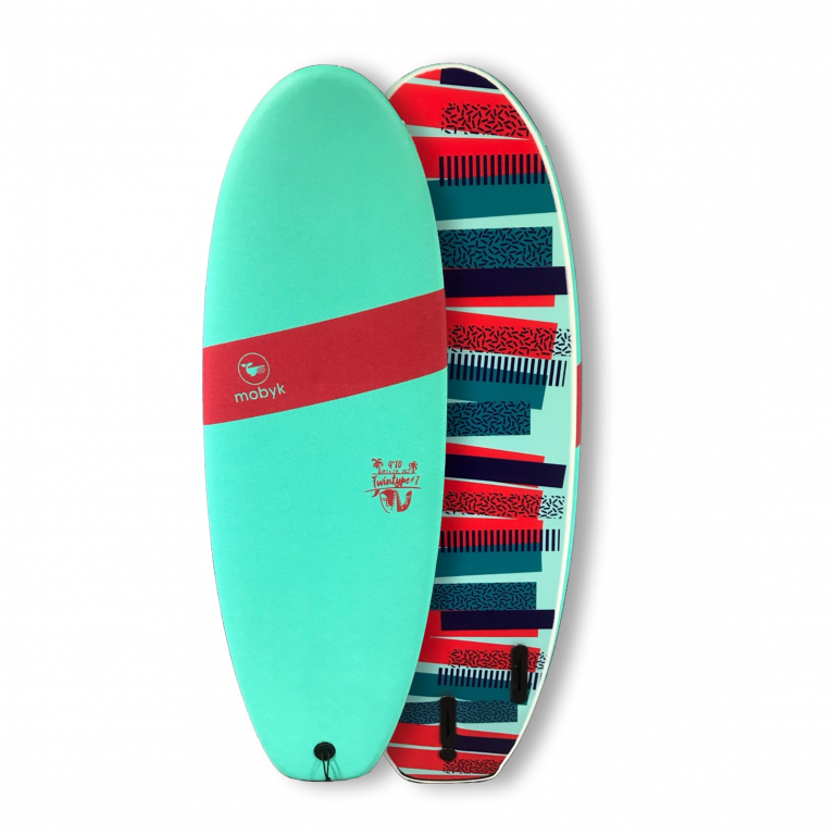 Mobyk softboard 4´10 twintype TURQUOISE